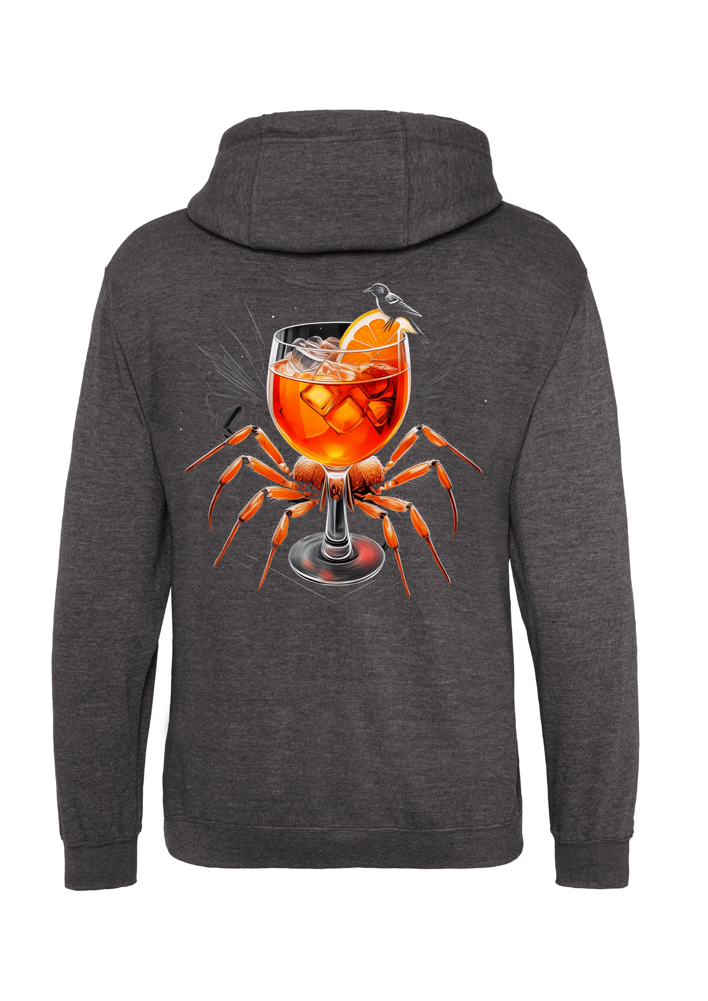 Fish & Coffee Hoodie CHARCOAL GREY SPIDER